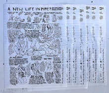 Load image into Gallery viewer, NEW LIFE IN PIPE Art Print on Vintage School Paper 8” x 10” (Edition of 7 total)