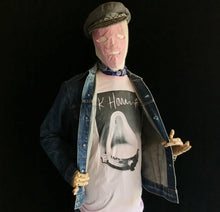 Load image into Gallery viewer, Vintage Levi's The Hiding Man Hand Embroidered Early 1970s 1/1 Trucker Jacket 20x28 Medium