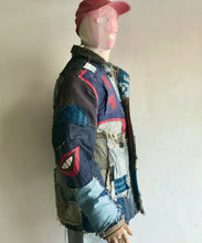Load image into Gallery viewer, Custom Indigo Patchwork WWII N1 Deck Jacket Hiding Man Tribute Hand Sewn 1-of-1 Medium