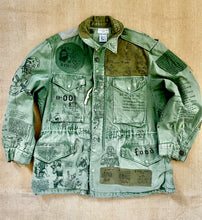 Load image into Gallery viewer, Vtg Hand Illustrated Secrets of The Griffith Park Hiding Man M-1951 Army Jacket Large 1-of-1 Original