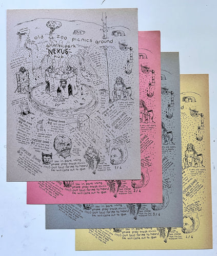GRIFFITH PARK NEXUS Art Print on Heavy Vintage Paper 8” x 10” (Edition of 4 total)