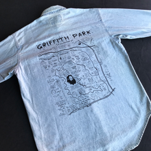 Load image into Gallery viewer, Vintage Griffith Park Map Levi&#39;s 501 Denim Button Up Shirt