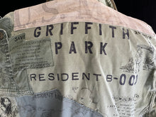 Load image into Gallery viewer, Vtg Hand Illustrated Secrets of The Griffith Park Hiding Man M-1951 Army Jacket Large 1-of-1 Original