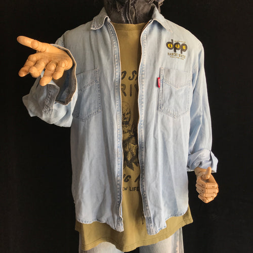 Vintage Griffith Park Department of Parks & Pipes Denim Zip Up Shirt Jacket 22x29 Medium