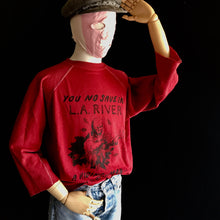 Load image into Gallery viewer, Vintage 70s You No Save in L.A. River Sun Faded Raglan Sweatshirt 23x23 Small Medium