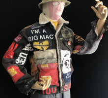Load image into Gallery viewer, Vintage Levi&#39;s Ronald McDonald Fractal Patchwork Custom Sherpa Jacket 1/1 Masterpiece