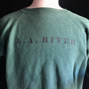 Vintage L.A. River aka I Got Got Crew Neck 1960s Athletic Sweatshirt (Forest Green) 22x24 Medium