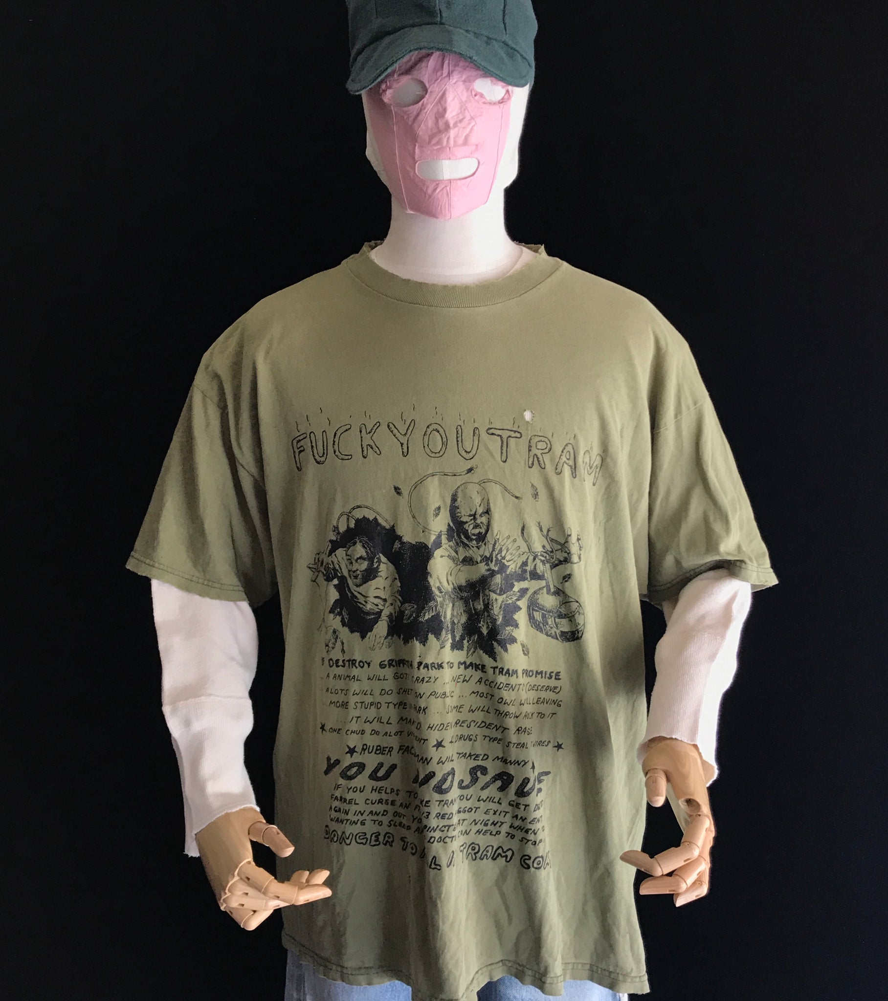 Vintage 90s Griffith Park Fuck You Tram Thrashed Sun Faded T-Shirt