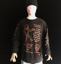 Load image into Gallery viewer, Griffith Park Hiding Man 1/1 Bleach Illustrated LVC Levi&#39;s Crew Neck Sweatshirt 23x29 Large XL