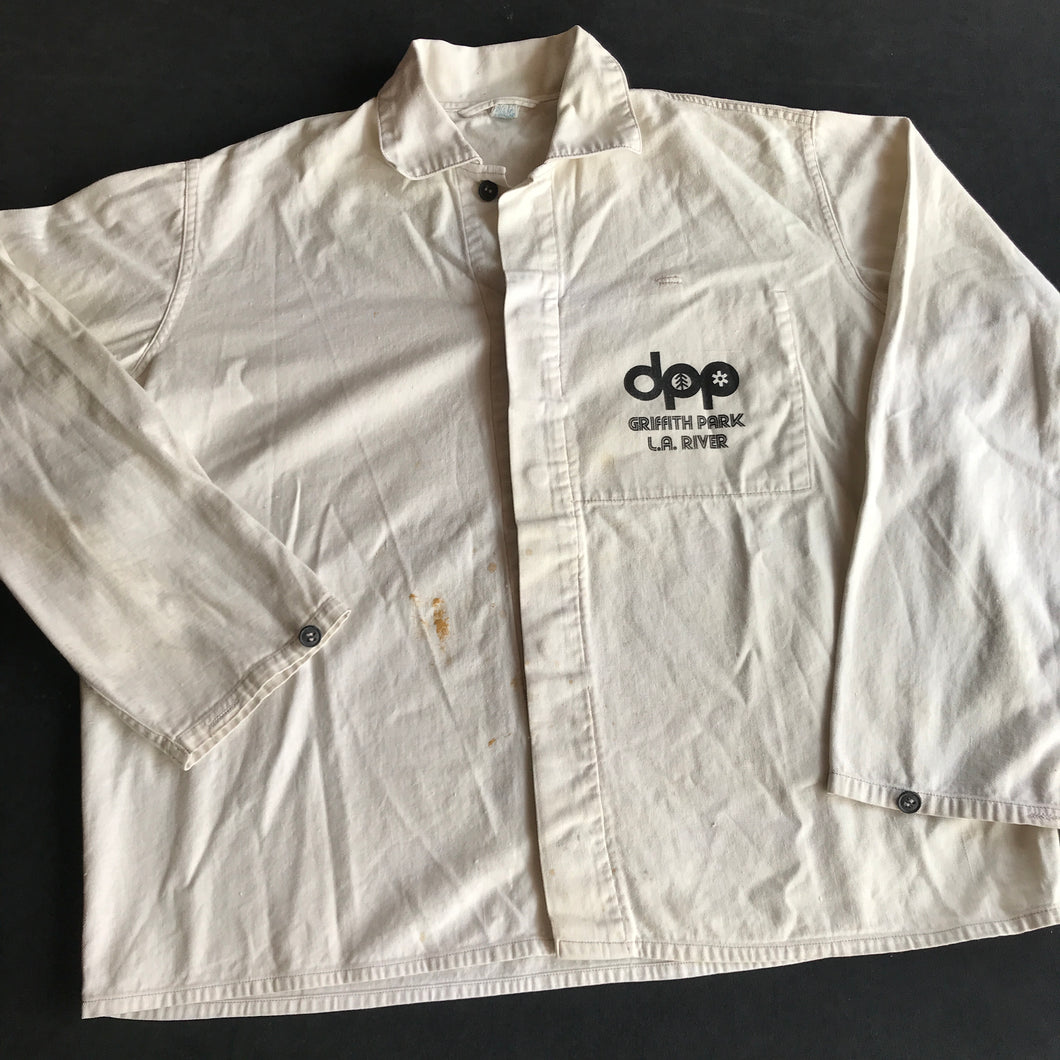 Vintage DPP Griffith Park Hiding Man French Chore Jacket (Ivory) 24x25 Medium Large