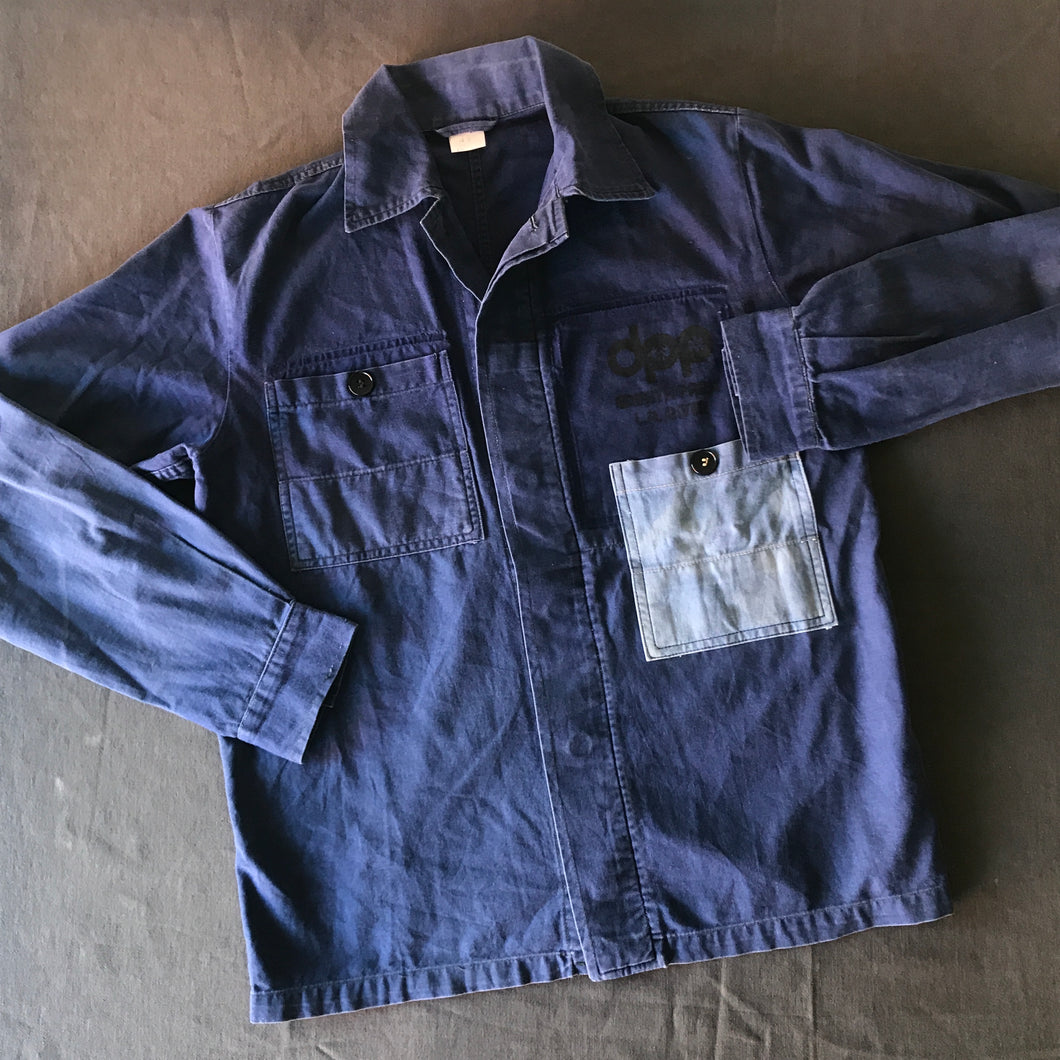 Vintage DPP Griffith Park Hiding Man French Chore Jacket (Indigo) 20x27 Small