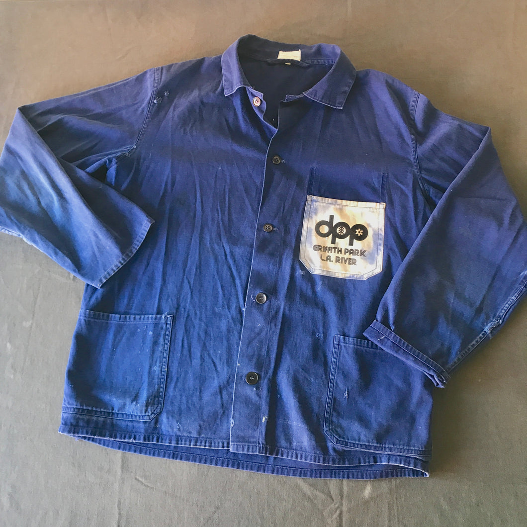 Vintage DPP Griffith Park Hiding Man French Chore Jacket (Indigo) 22x27 Medium