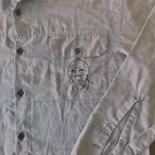 Load image into Gallery viewer, Vintage Griffith Park Map 60s Chambray Button Up Shirt 24x30 Large