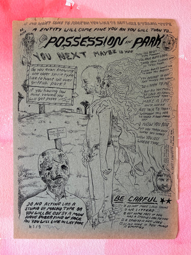 Possession In Griffith Park Poster - Limited Edition ( #d /9 ) Signed Art Print on Vintage Paper