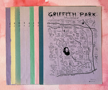 Load image into Gallery viewer, Griffith Park Map Poster - Limited Edition ( #d /11 ) Signed Art Print on Vintage Paper