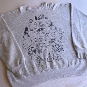 Vintage Griffith Park Fiends Crew Neck Sweatshirt (Heather Grey) 23x24 Medium