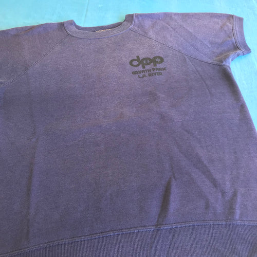 Vintage DPP Griffith Park Hiding Man Raglan Sweatshirt (Sun Faded Indigo) 22x23 Small Medium