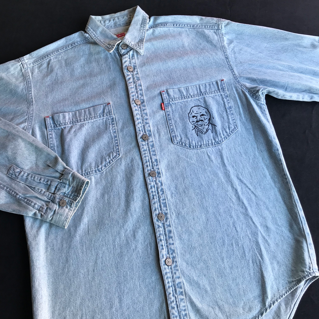 Vintage Griffith Park Map Levi's 501 Denim Button Up Shirt