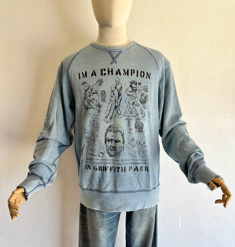 Griffith Park Champion 10th Anniversary Sweatshirt Med/Large 22x26 (Indigo)